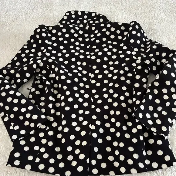 Emerson Fry Womens Paris Jacket Polka a Dot Size S *Missing Belt* Made in USA - Picture 2 of 6